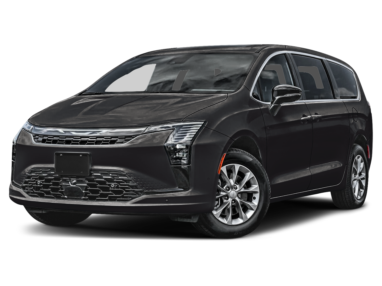 2027 Chrysler Pacifica Select in Diamond Black Crystal Pearlcoat — front three-quarter view