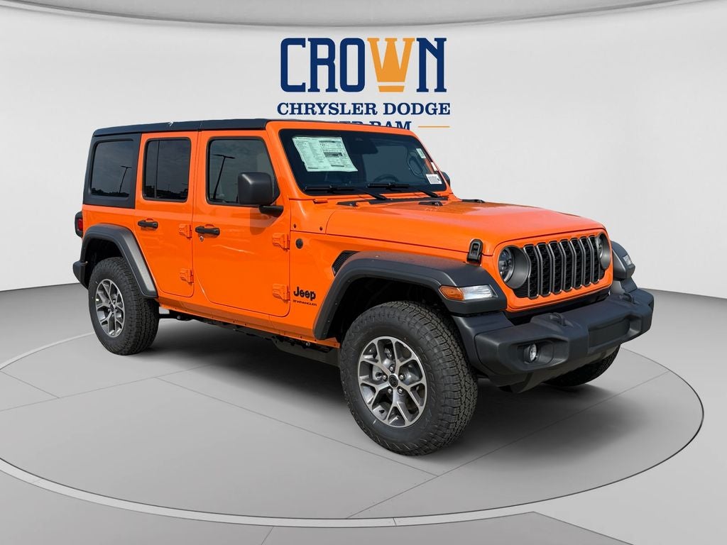 2026 Jeep Wrangler Sport S in Joose — front three-quarter view