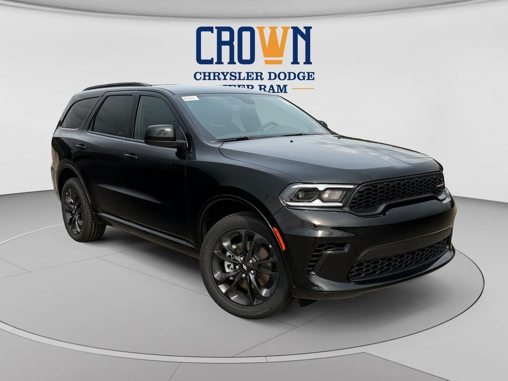 2026 Dodge Durango GT in Db Black Crystal Clearcoat — front three-quarter view
