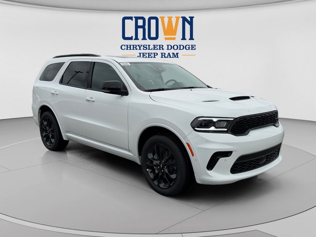 2026 Dodge Durango GT Plus in White Knuckle Clearcoat — front three-quarter view