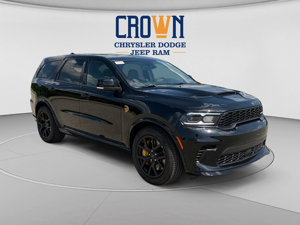 2026 Dodge Durango SRT Hellcat in Db Black Crystal Clearcoat — front three-quarter view
