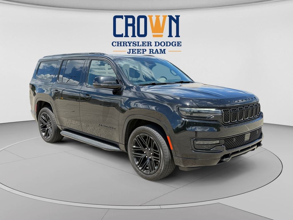 2024 Jeep Wagoneer Series II in Diamond Black Crystal Pearlcoat — front three-quarter view