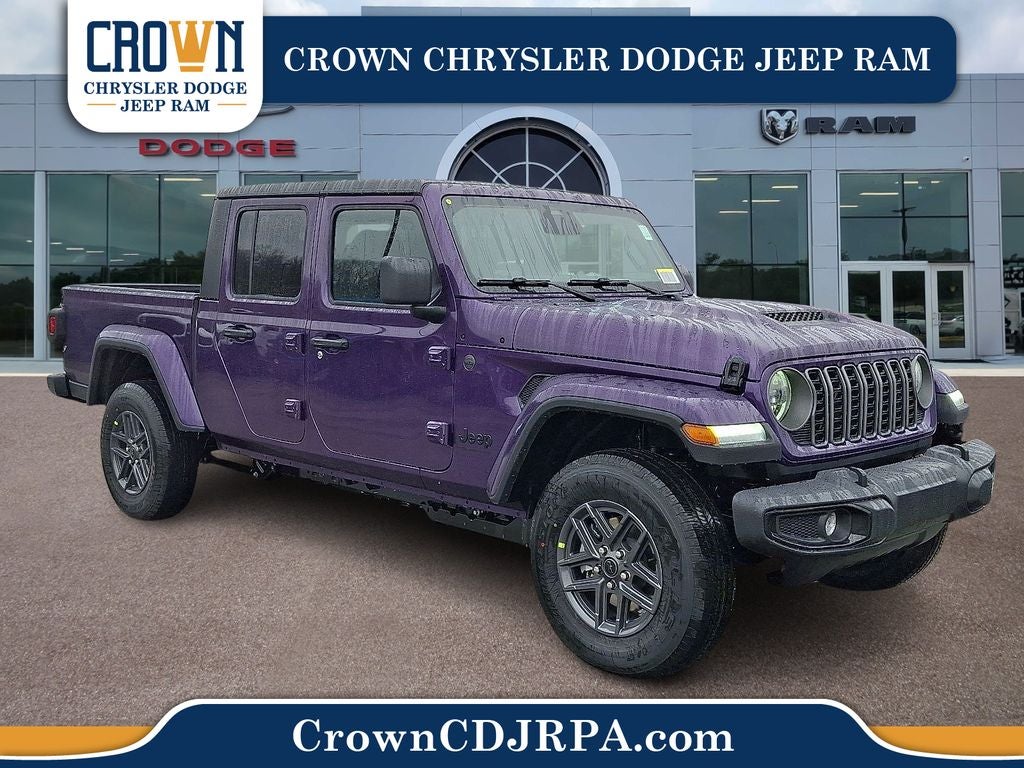 2026 Jeep Gladiator Sport S in Reign — front three-quarter view