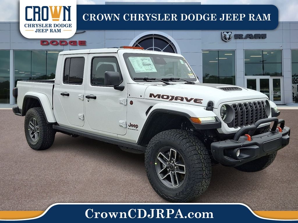 2026 Jeep Gladiator Mojave X in Bright White Clearcoat — front three-quarter view