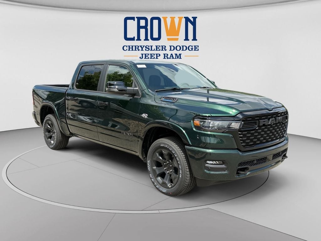 2026 RAM 1500 Big Horn/Lone Star in Serrano Green Metallic — front three-quarter view
