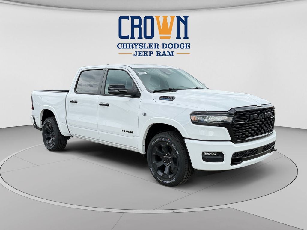 2026 RAM 1500 Big Horn/Lone Star in Bright White Clearcoat — front three-quarter view