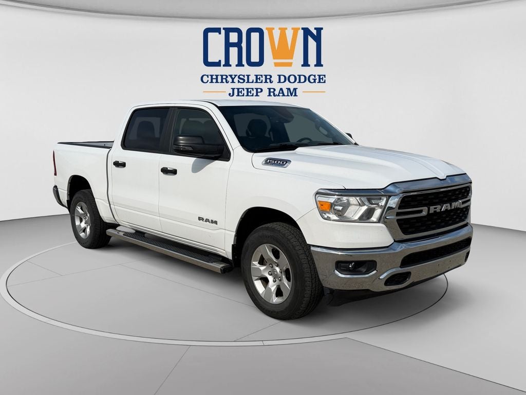 2023 RAM 1500 Big Horn/Lone Star in Bright White Clearcoat — front three-quarter view