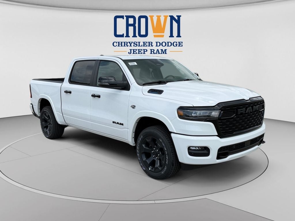 2026 RAM 1500 Big Horn/Lone Star in Bright White Clearcoat — front three-quarter view