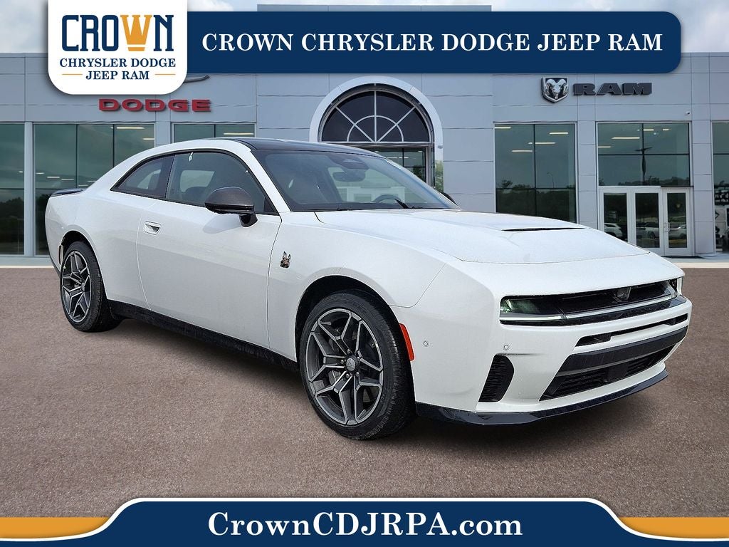 2026 Dodge Charger Scat Pack Plus in Bright White Clearcoat — front three-quarter view