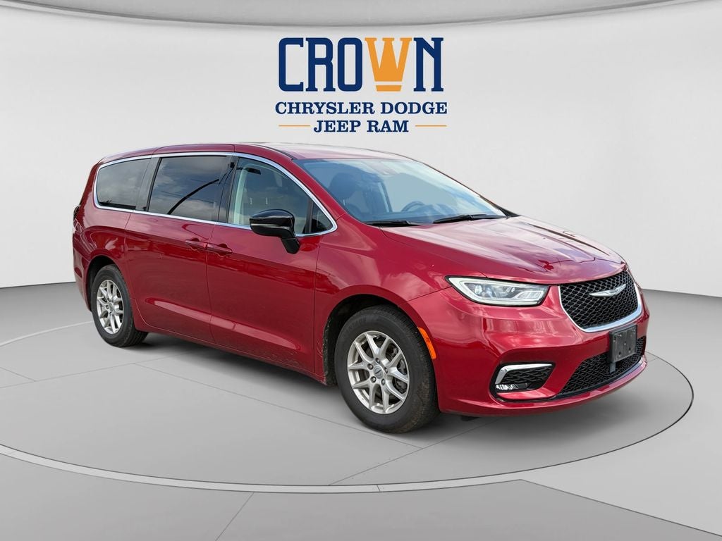 2024 Chrysler Pacifica Touring L in Red Hot Pearlcoat — front three-quarter view