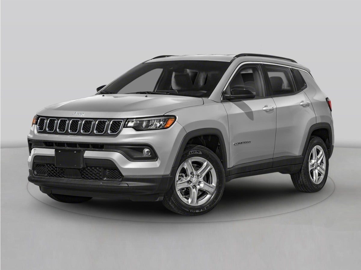 2026 Jeep Compass Limited in Diamond Black Crystal Pearlcoat — front three-quarter view