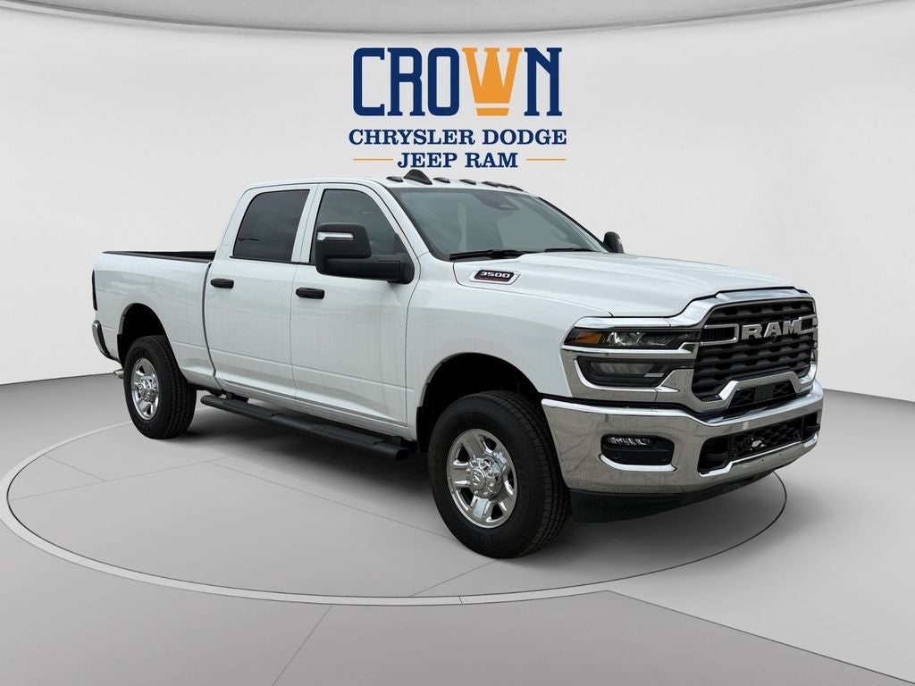 2026 RAM 3500 Tradesman in Bright White Clearcoat — front three-quarter view