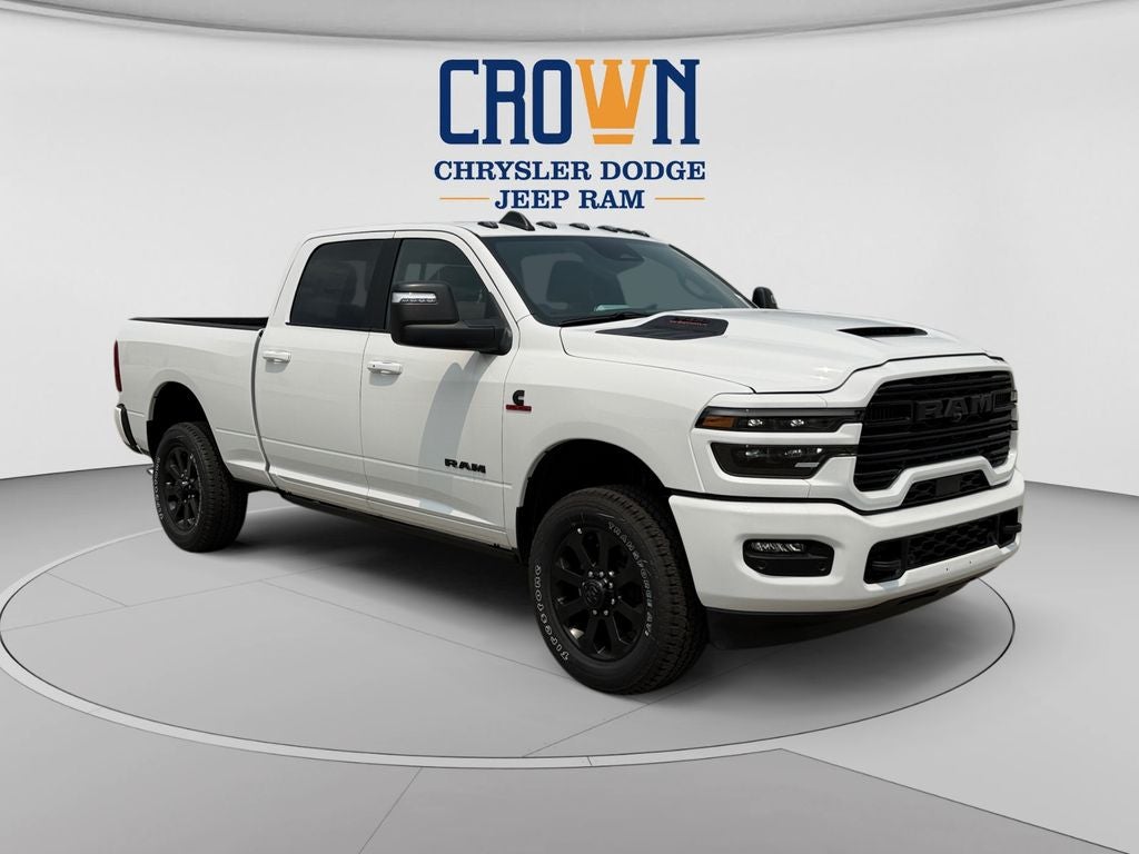 2026 RAM 2500 Laramie in Bright White Clearcoat — front three-quarter view