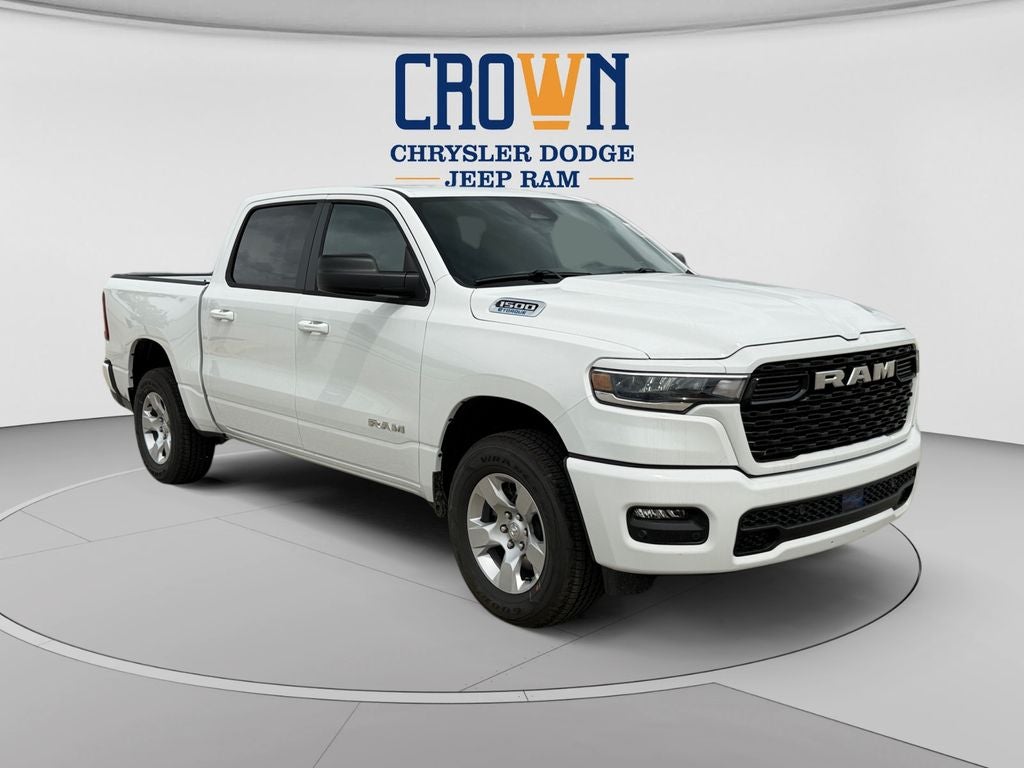 2026 RAM 1500 Big Horn/Lone Star in Bright White Clearcoat — front three-quarter view