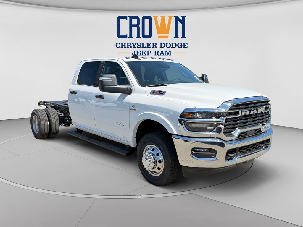 2026 RAM 3500 Tradesman in Bright White Clearcoat — front three-quarter view