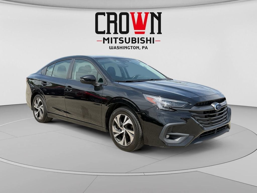 2023 Subaru Legacy Premium in Crystal Black Silica — front three-quarter view